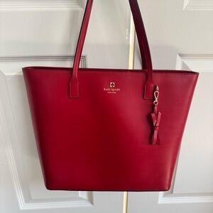 Kate Spade Leather Tote (fits 15” Laptop) - Sawyer Street Tori in Pillbox Red
